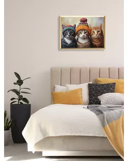 "ФРЕЯ" Пазл. Премиальная коллекция 500 элемент. TOP-PZL-500/09 Коты в вязаных шапочках арт. ГММ-119050-3-ГММ143567810124