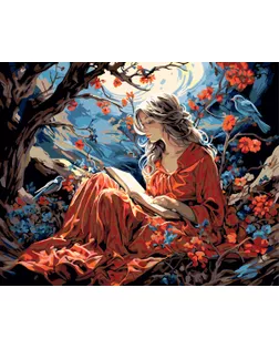 "ФРЕЯ" PNB/PL-359 Набор для раскрашивания по номерам 50 х 40 см "Погруженная в книгу" арт. ГММ-119491-1-ГММ147958246114