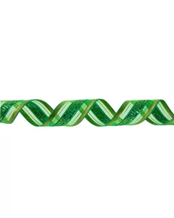 "BLITZ" С3488Г17 рис.8255 лента металлизированная "Подарочная" 25 мм ± 2 мм 25 м ± 0.5 м изумруд-под золото арт. ГММ-119334-10-ГММ150952310874