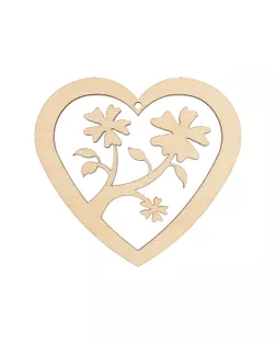 Заготовка для декорирования "Mr. Carving" КЛ-54 Подвеска "Сердце" фанера 8 х 8.6 х 0.3 см  арт. ГММ-119802-1-ГММ154494346374