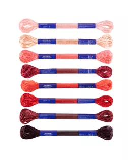 Нитки для вышивания набор мулине VM-08 100% вискоза 8x8м №15 Рубиновый закат арт. ГММ-11684-17-ГММ157666774344