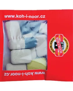 "KOH-I-NOOR Hardtmuth" Набор ластиков для графита, пастели и чернил 6510, 50гр, пакет с подвесом 6510005010PSRU цветные в полиэт.упаковке арт. ГММ-118508-1-ГММ005040500587