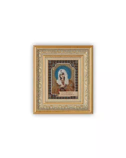 Рамка БМГ-01/1 10.1 х 12.6 см пластик с оргстеклом под белое золото с патиной арт. ГММ-107433-3-ГММ082427254894