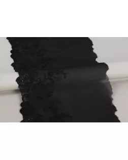 Кружево "шифон" SHKM-19002 190 мм в рулоне 10 м ± 0.2 м SF002BL черный арт. ГММ-112443-7-ГММ082809260254