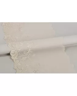 Кружево "шифон" SHKM-19002 190 мм в рулоне 10 м ± 0.2 м SF008BEJ (181) бежевый арт. ГММ-112443-4-ГММ082809382244