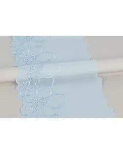 Кружево "шифон" SHKM-19001 190 мм в рулоне 10 м ± 0.2 м SF006BLU (042) голубой арт. ГММ-112442-7-ГММ082809621894