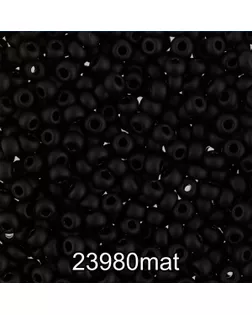 Бисер Чехия круглый 2 08/0 2.9 мм 50 г 1-й сорт H660mat черный мат. ( 23980/1 ) арт. ГММ-112550-1-ГММ082882134074