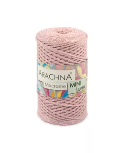 Пряжа ARACHNA "Macrame Mini Lurex" 75% хлопок, 15% полиэстер, 10% люрекс 4 шт. х 250 г 200 м №05 св.розовый-серебро арт. ГММ-110337-6-ГММ083524002354