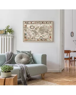 "ФРЕЯ" Пазл. Премиальная коллекция 2000 элемент. TOP-PZL-2000/01 Географическая карта мира (1635-1649) арт. ГММ-119073-2-ГММ089987203844