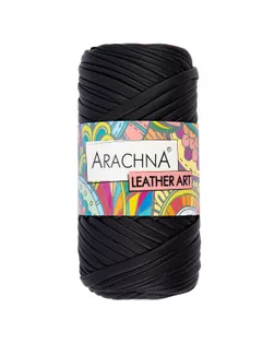 Пряжа ARACHNA "LEATHER ART" 100% полиэстер 4 шт. х 160 г ± 10 г 50 м №01 черный арт. ГММ-112320-1-ГММ093906089134