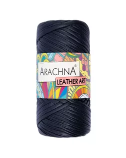 Пряжа ARACHNA "LEATHER ART" 100% полиэстер 4 шт. х 160 г ± 10 г 50 м №05 т.синий арт. ГММ-112320-5-ГММ094026735014