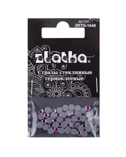 Страз клеевой "Zlatka" ZRTG-1648 SS16 цветные 3.9 мм стекло 5 x 48 шт в пакете с картонным еврослотом №25 фуксия (Fuchsia) арт. ГММ-113426-15-ГММ094732730144
