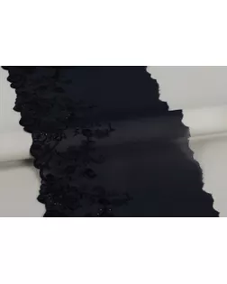 Кружево "шифон" SHKM-19002 190 мм в рулоне 10 м ± 0.2 м SF009DBLU (105) т.синий арт. ГММ-112443-5-ГММ097071320554