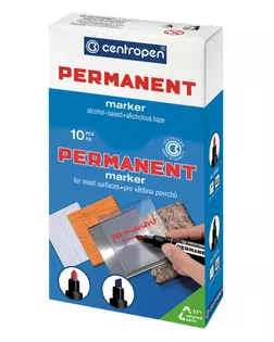 "Centropen" Маркер PERMANENT 8566/1 2,5 мм 10 шт. 8566/1 синий арт. ГММ-114003-1-ГММ102578718414
