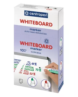 "Centropen" Маркер WHITEBOARD 8559/1 2,5 мм 10 шт. 8559/1 красный арт. ГММ-114005-1-ГММ102583552644