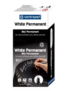 "Centropen" Маркер BL WHITE PERMANENT 2686/1 1.2 мм 2686/1 белый арт. ГММ-115255-1-ГММ103168547134