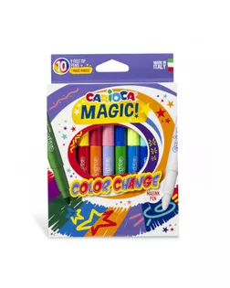 "Carioca" Фломастеры меняющие цвет Magic Markers стираемые 10 цв 42737 арт. ГММ-115528-1-ГММ117483101884