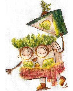 Набор для вышивания "Сделай своими руками" Д-29 "Домик. Ботаник" 10 х 15 см арт. ГММ-115319-1-ГММ121952191154