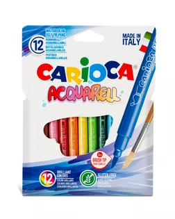 "Carioca" Фломастеры акварельные Acquarell, наконечник-кисть 12 цв 42747 арт. ГММ-114467-1-ГММ058736729822