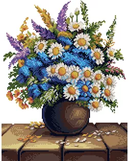 Кристальная (алмазная) мозаика "ФРЕЯ" ALVR-308 "Букет полевых цветов" 30 х 40 см арт. ГММ-111739-1-ГММ076243031164