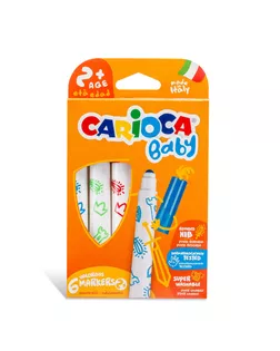 "Carioca" Фломастеры утолщенные Baby 2+ 6 цв 42813 арт. ГММ-114479-1-ГММ078074264284