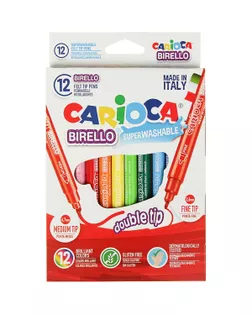 "Carioca" Фломастеры двусторонние Birello 12 цв 42753 арт. ГММ-114487-1-ГММ078077579824