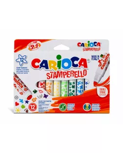 "Carioca" Фломастеры со штампами Stamperello 12 цв арт. ГММ-114497-1-ГММ078100870764