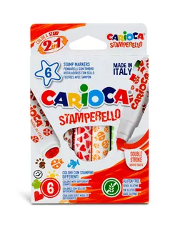 "Carioca" Фломастеры со штампами Stamperello 6 цв 42279 арт. ГММ-114498-1-ГММ078101017234