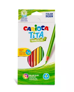 "Carioca" Карандаши цветные пластиковые Tita трехгранные 12 цв. 42786 арт. ГММ-107427-1-ГММ078108502034