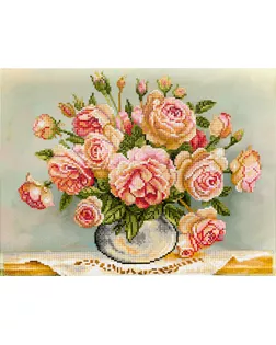 Кристальная (алмазная) мозаика "ФРЕЯ" ALPD-006 на подрамнике "Розы" 40 х 30 см арт. ГММ-109122-1-ГММ080336026394