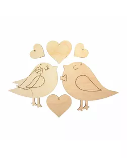 Заготовка для декорирования "Mr. Carving" ВД-1077 Набор "Влюбленные птички" фанера  арт. ГММ-109661-1-ГММ086572681144