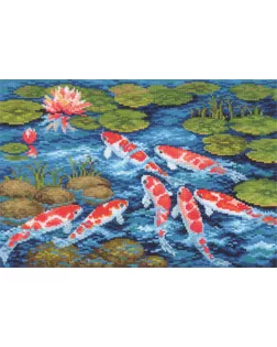 Набор для вышивания "Сделай своими руками" К-49 "Карпы кои" 30 х 20 см арт. ГММ-110568-1-ГММ074545132834