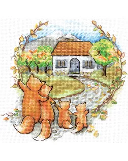 Набор для вышивания "Сделай своими руками" Н-30 "Новоселье. Лисы" 13.5 х 14.5 см арт. ГММ-111826-1-ГММ098063188984