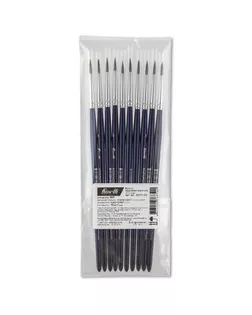 Кисти колонок "Kinotti/Vista-Artista" Gallery 20211-03 круглая 10 шт короткая ручка №03 арт. ГММ-440-1-ГММ0036634