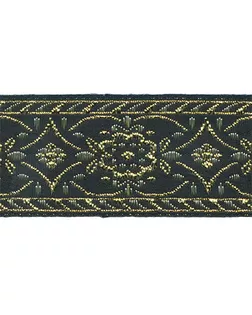 Лента жаккардовая 25 мм TRJ-76 10 м отделочная золото арт. ГММ-3731-1-ГММ0069824