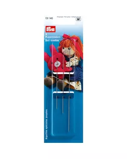 Иглы для шитья ручные "PRYM" 131140 для шитья кукол, игрушек 3 шт. в блистере ассорти 70/80/127 мм арт. ГММ-99625-1-ГММ000305255621