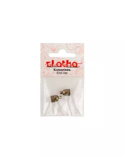 "Zlatka" Концевик FMK-E07 5 х 10 мм 5 х 2 шт №03 под античное серебро арт. ГММ-6493-2-ГММ0006986