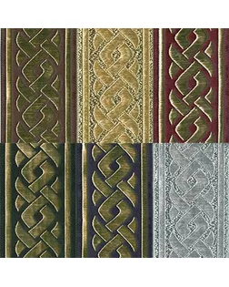 Лента жаккардовая 50 мм TRJ-05 10 м отделочная золото арт. ГММ-6794-5-ГММ0038696