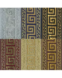 Лента жаккардовая 50 мм TRJ-06 10 м отделочная серебро арт. ГММ-6795-4-ГММ0080200