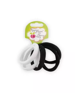 "CHERRY MARY" R4060 Набор резинок для волос 5 х 5 шт. №01 черно-белое ассорти арт. ГММ-7827-1-ГММ0046639