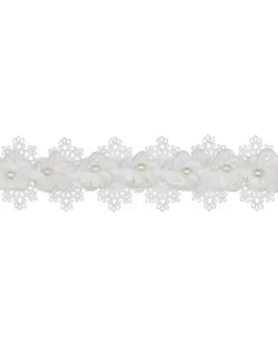 Лента декоративная "Floranta" Daffodil 38 мм 5 м №01 белый арт. ГММ-8880-1-ГММ0065610