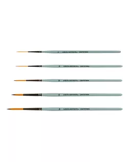 Кисти синтетика "VISTA-ARTISTA" лайнер 50236-01 круглая 5 шт короткая ручка №01 арт. ГММ-9095-1-ГММ0077592