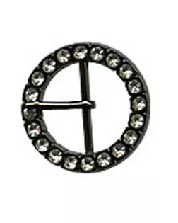 Пряжка со стразами GBFA 1156 "Micron" 35 мм 1 шт СК/Распродажа №06 черный никель арт. ГММ-9124-1-ГММ0021788