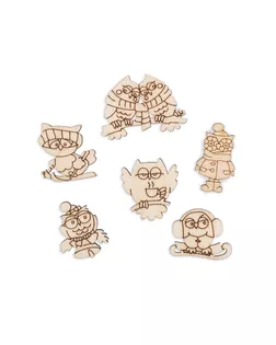 Заготовки для декорирования "Mr. Carving" ВД-573 Мини-набор "Зимние совы-лилипутики" фанера 2.5 см . арт. ГММ-10367-1-ГММ0041370