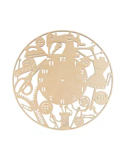 Заготовки для декорирования "Mr. Carving" ВД-850 Часы швеи фанера д.40 см арт. ГММ-15083-1-ГММ070023982264