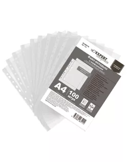 "Expert Complete" А4 25 мкр. глянц. 100 шт. Classic Lite Файл-вклад. прозрачный EC260716 арт. ГММ-105045-1-ГММ071823575564