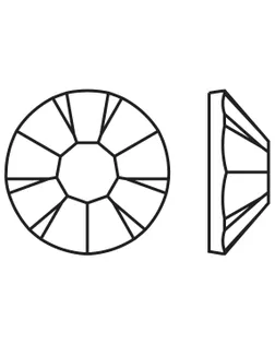 Страз неклеевой "PRECIOSA" 438-11-615 s SS10 Crystal 2.7 мм стекло 144 шт в пакете белый (crystal) арт. ГММ-105385-1-ГММ076005983764