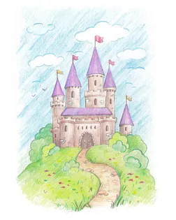 "ФРЕЯ" RPSK-0053 "Замок принцессы Розы" Скетч для раскраш. цветными карандашами 20.5 х 14.5 см 1 л. арт. ГММ-106797-1-ГММ077117409564
