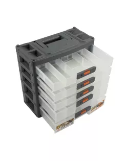 "Plastic Republic" Сет для мелочей Expert 5 секций пластик BR3798СРСВЦОР серо-свинцовый/оранжевый арт. ГММ-101200-1-ГММ078462942664