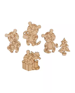 Заготовка для декорирования "Mr. Carving" ВД-983 Мини набор "Тигрята" фанера  арт. ГММ-106522-1-ГММ079920125994